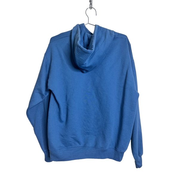 Hanes Sweater Mens Large Blue Sweatshirt Pullover Hoodie Casual Eco Smart - Picture 5 of 6